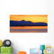 Sunset And Mountain Silhouette Wall Mural