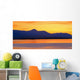 Sunset And Mountain Silhouette Wall Mural