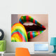 lips and lollipop Wall Mural