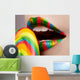 lips and lollipop Wall Mural