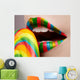 lips and lollipop Wall Mural