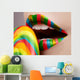 lips and lollipop Wall Mural