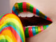 lips and lollipop Wall Mural