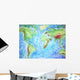 A Colorful Hand Drawn Map Wall Mural