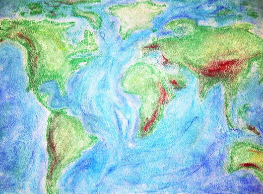A Colorful Hand Drawn Map Wall Mural