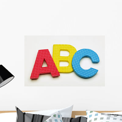 Foam Letters Wall Mural shown on a wall