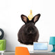 Black Rabbit with Duckling Wall Decal