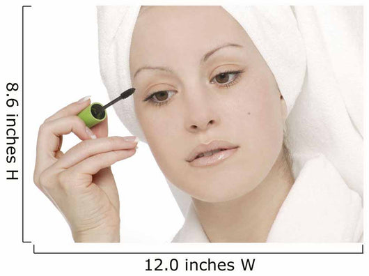 Woman Applying Mascara Wall Mural