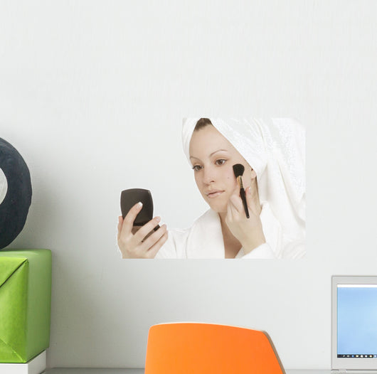 Woman Applying Blush Wall Mural