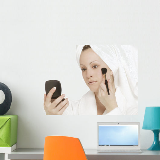 Woman Applying Blush Wall Mural