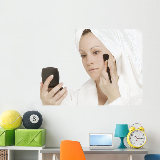 Woman Applying Blush Wall Mural