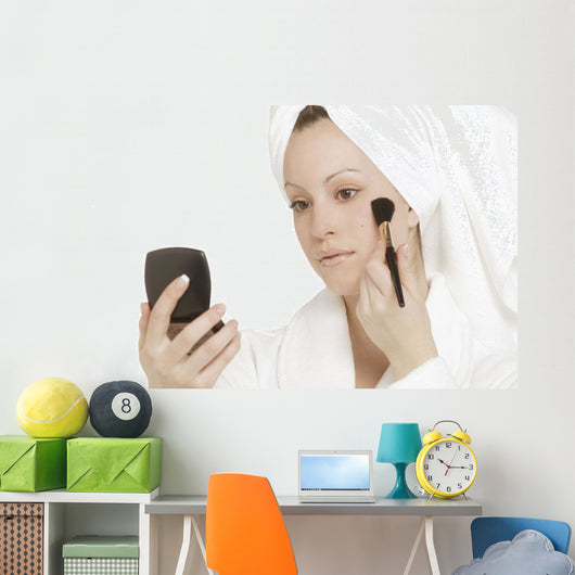 Woman Applying Blush Wall Mural