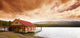 Enjoying A Mountain Lake View Wall Mural