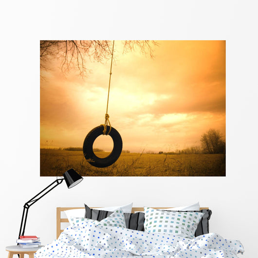 Tire Swing Wall Mural