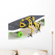 Frog On A Skateboard Wall Mural