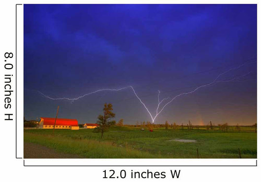 Lightning In Sky, Saskatchewan, Canada Wall Mural