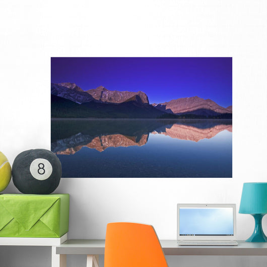 Reflections On Upper Kananaskis Lake Wall Mural