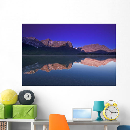 Reflections On Upper Kananaskis Lake Wall Mural