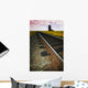 Train Track With Grain Elevator Wall Mural