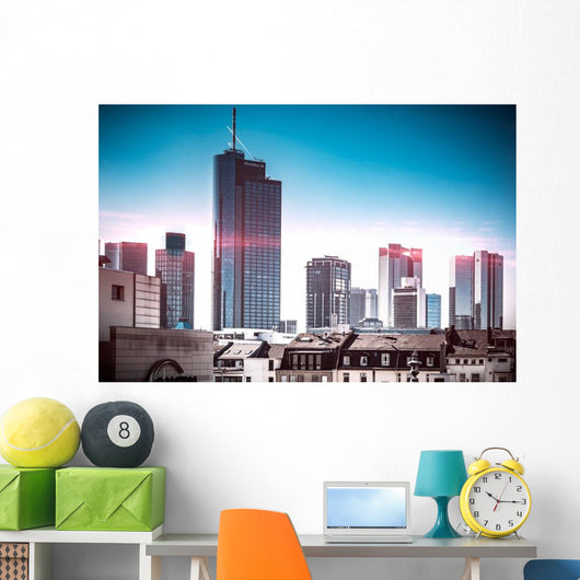 Frankfurt Skyline Sunrise Wall Decal