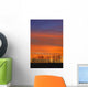 Silhouette Of Trees Against Sunset Wall Mural