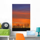 Silhouette Of Trees Against Sunset Wall Mural