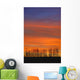 Silhouette Of Trees Against Sunset Wall Mural