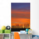 Silhouette Of Trees Against Sunset Wall Mural