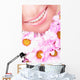 Smile Young Woman with Wall Mural
