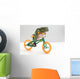 Frog On A Bicycle Wall Mural