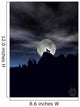 Wolf howling in moonlight silhoutte Wall Mural