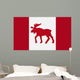 Moose Emblem On Canadian Flag Wall Mural