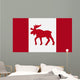 Moose Emblem On Canadian Flag Wall Mural