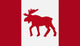 Moose Emblem On Canadian Flag Wall Mural