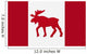 Moose Emblem On Canadian Flag Wall Mural