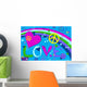 Love Peace and Hearts Wall Mural