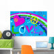 Love Peace and Hearts Wall Mural