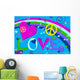 Love Peace and Hearts Wall Mural