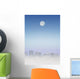 Moon Over Buildings Wall Mural