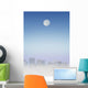 Moon Over Buildings Wall Mural