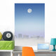 Moon Over Buildings Wall Mural