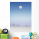 Moon Over Buildings Wall Mural