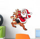 Weihnachtsmann Reitet Auf Rentier Wall Decal