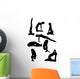 Yoga Poses in Silhoutte Wall Decal