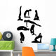 Yoga Poses in Silhoutte Wall Decal