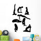 Yoga Poses in Silhoutte Wall Decal