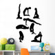 Yoga Poses in Silhoutte Wall Decal