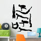 Yoga Poses in Silhoutte Wall Decal