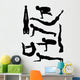 Yoga Poses in Silhoutte Wall Decal