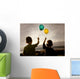 Two Children With Balloons Wall Mural